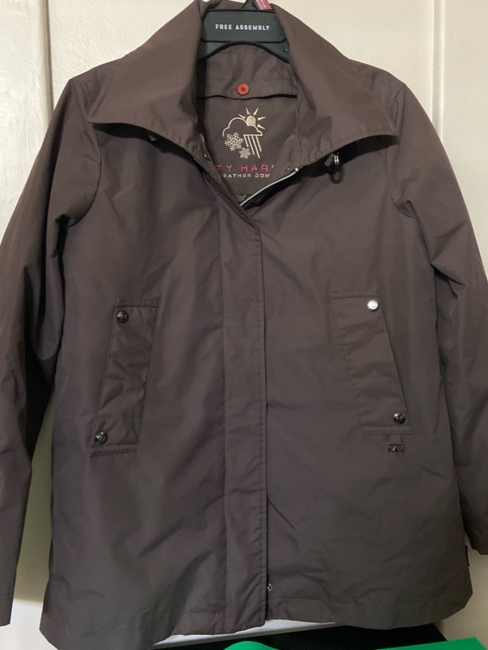Water-Resistant Women's Brown Raincoat by misty harbor